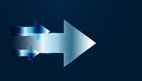 The upward arrow design highlights a move in direction toward a higher goal.. Stock Illustration