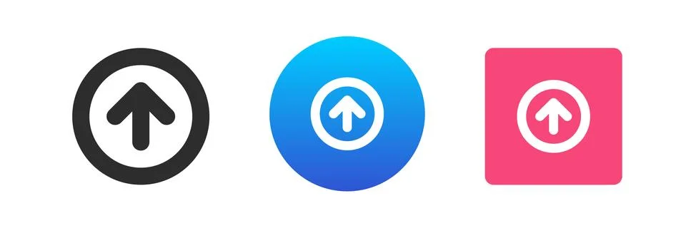 Upward arrow directional pointer navigation cyberspace direct element icon se Stockillustratie
