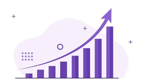 Upward Arrow, Financial Analytics Illustrazione stock