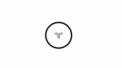 Upward Arrow Icon High-Tech Arrow Animation  Futuristic UI Element Video stock 312118921