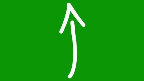 Upward arrow smoothly drawn by pencil effect on green screen. 動画素材 334701273
