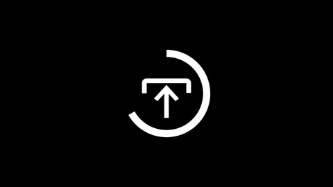Upward Arrow Upload Icon Modern Interface Design Stock Footage 332526283