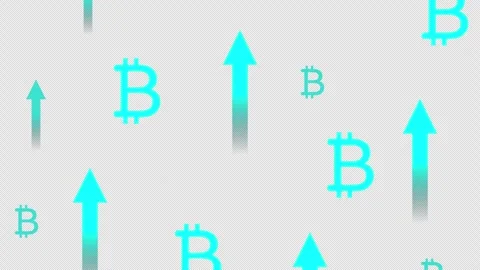 Upward arrows moving up with Bitcoin or Crypto currency symbols Stock Footage 315163735