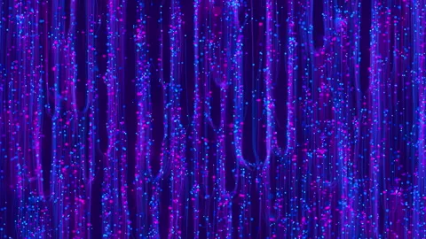 Upward Big data light speed flow. Abstract digital data stream of quantum Stock Footage 309922108