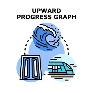 Upward career progress graph representing opportunities Stockillustratie