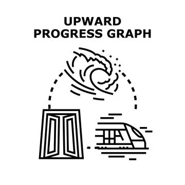 Upward career progress graph representing opportunities Stockillustratie