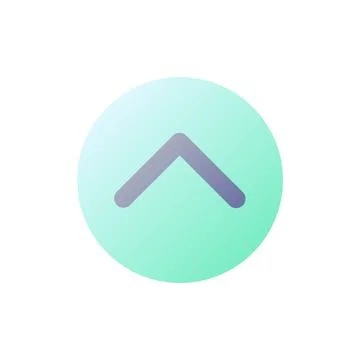 Upward direction arrow pixel perfect flat gradient color ui icon Illustrazione stock