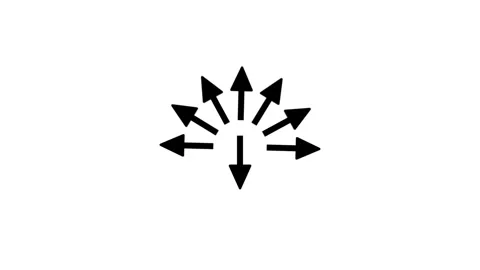 Upward Directional Burst Icon Stock Footage 340307050