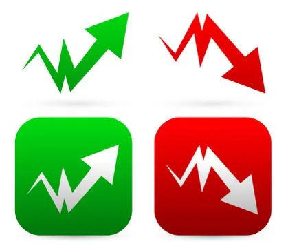 Upward, downward arrows Stock Illustration