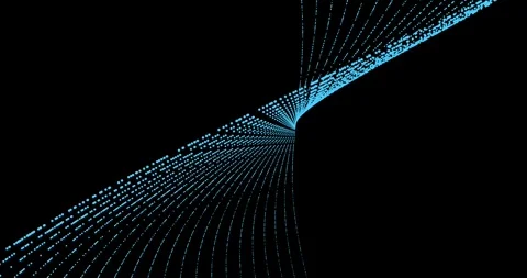 The upward dynamics of particle flows running along the lines Stock Footage 330519722