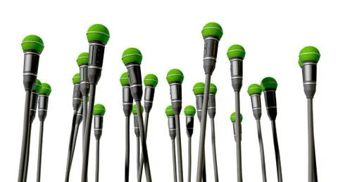Upward facing microphones Stock Illustration