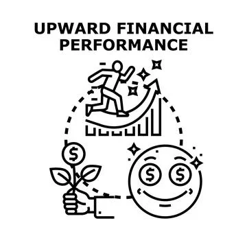 Upward financial performance vector concept illustrating business growth Stock Illustration