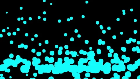 Upward flow of blue particles in the blackness Vidéo 321964960