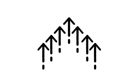 Upward Growth Arrows Peak Stock Footage 343508192
