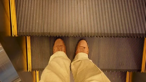 An Upward movement in an Escalator in India. Stock Footage 252949040