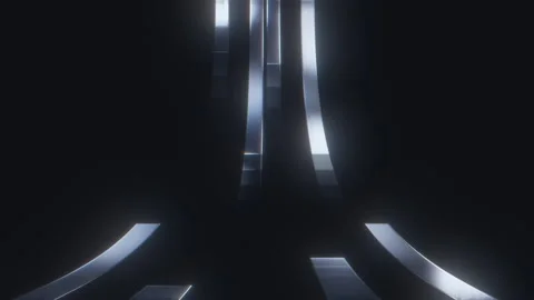 Upward movement of silver plates 스톡 동영상 198309050