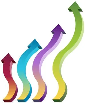 Upward moving arrows Stock Illustration