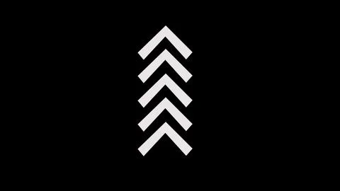 Upward pointing white arrow Stock Illustration