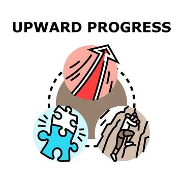 Upward progress concept featuring growth and development Stock Illustration