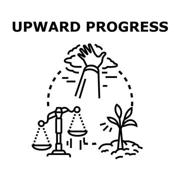 Upward progress concept for sustainable development goals Ilustración de archivo