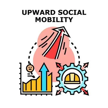 Upward social mobility concept representing progress and achievement 스톡 일러스트