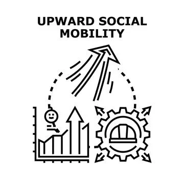 Upward social mobility concept representing progress and achievement Stock Illustration
