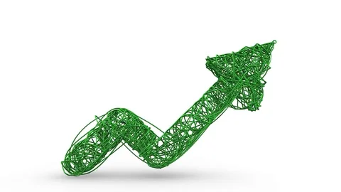 Upward trend arrow Stock Footage 74055833