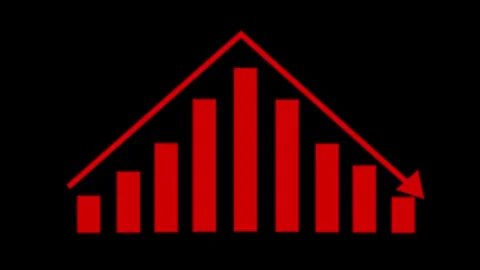 Upward Trend Business Graph Animation Featuring Growing Revenue Bar Charts Stock Footage 337009411