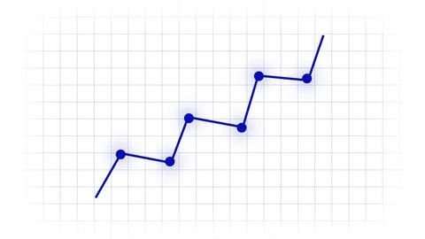 Upward trend graph showing progress and growth, concept of success and deve.. Stock Illustration