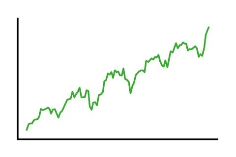 Upward trend, schematic chart, symbol of winning 스톡 일러스트