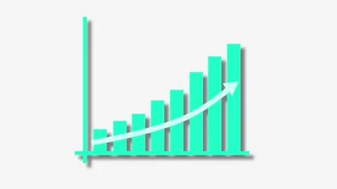 Upward Trending Business Graph Chart, Corporate Growth Chart Animation Stock Footage 309964510