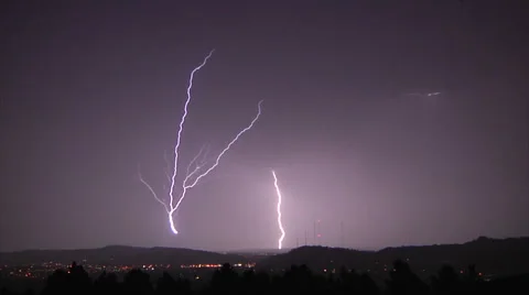 Upward Triggered Lightning 스톡 동영상 54745008