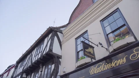 Upward View Of Goodramgate York Stock Footage 242707301