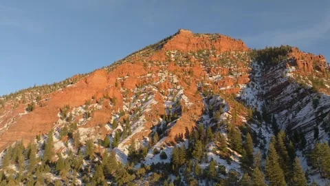 Upward View of Snowy Mountain | Eagle Colorado Drone 库存影片 331524623