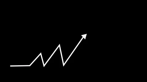 Upward zigzag arrow rising growth progress and success in business finance .. Stock Footage 337178448