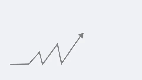 Upward zigzag arrow rising growth progress and success in business finance .. Stock Footage 337178457