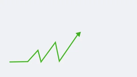 Upward zigzag arrow rising growth progress and success in business finance .. Stock Footage 337178463