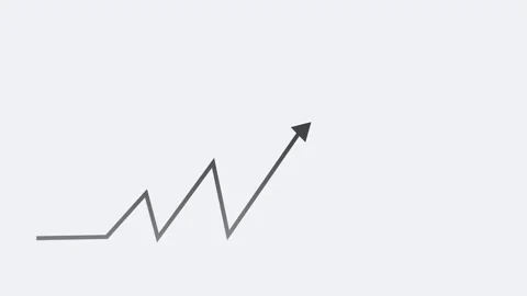 Upward zigzag arrow rising growth progress and success in business finance .. Stock Footage 337178469
