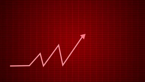 Upward zigzag arrow rising growth progress and success in business finance .. Stock Footage 337178478