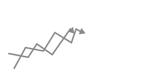 Upward zigzag line with arrow showing growth progress and rising trend in a.. Stock Footage 337176374