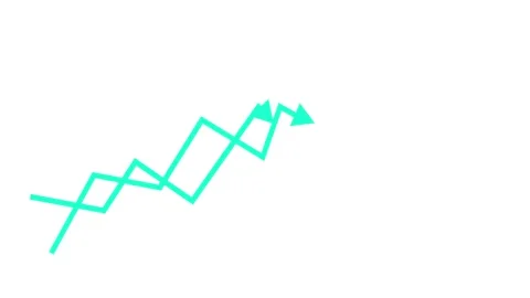 Upward zigzag line with arrow showing growth progress and rising trend in a.. Stock Footage 337176380