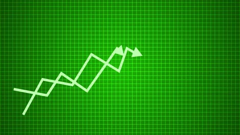 Upward zigzag line with arrow showing growth progress and rising trend in a.. Stock Footage 337176394