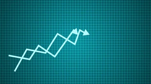 Upward zigzag line with arrow showing growth progress and rising trend in a.. Vídeos de archivo 337176400