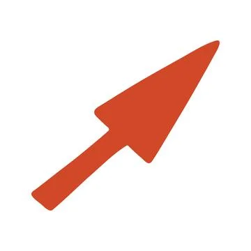 Upwards arrow in flat vector style. Hand drawn vector illustration Stock Illustration