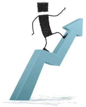 Upwards Illustrazione stock