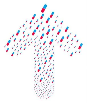 Upwards Motion Arrow Shape with Pill Stock Illustration