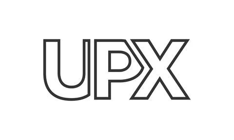 UPX logo design template with strong and modern bold text. Initial based ve.. Stock Illustration