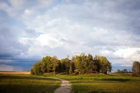 Upyte mound in Lithuania Stock Photos