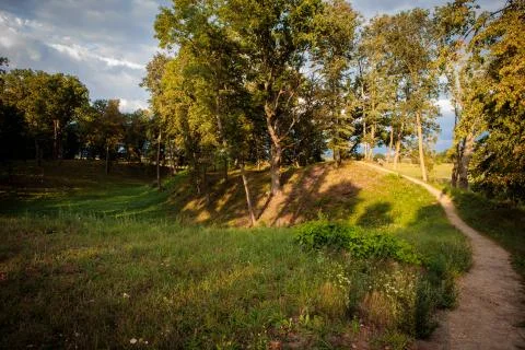 Upyte mound in Lithuania Stock Photos