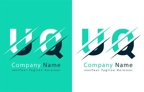 UQ Letter Logo Vector Design Template Elements Illustrazione stock